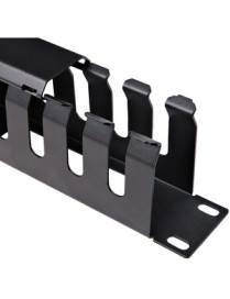 StarTech.com 1U Horizontal Finger Duct Rack Cable Management Panel with Cover - Organize cables in your server rack or cabinet w