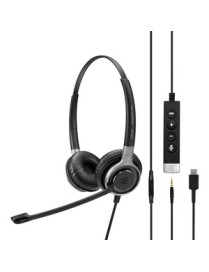 EPOS | SENNHEISER IMPACT SC 665 USB-C Headset - Stereo - USB Type C, Mini-phone (3.5mm) - Wired - On-ear - Binaural - Ear-cup - 