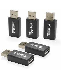 Plugable USB Data Transfer Adapter - 5 Pack - 1 x USB Type A - Male - USB Type A - Female