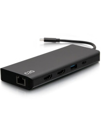 C2G USB C Dual Monitor Laptop Docking Station - HDMI, Ethernet, USB-A, 3.5mm Audio - Up to 60W Power Delivery - for Notebook/Tab