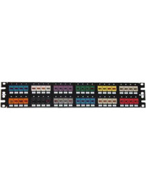 Panduit Mini-Com 48 Port Modular Patch Panel - 48 x RJ-45 - 48 Port(s) - 48 x RJ-45 - 48 x RJ-11 - 19" Wide - Rack-mountable