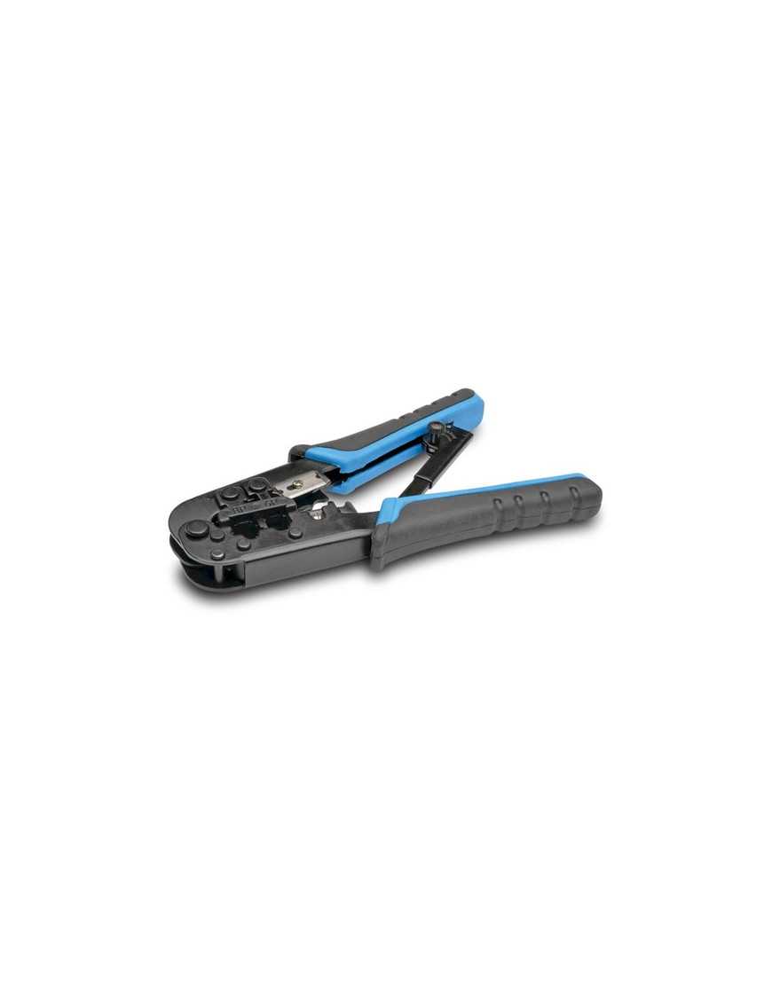 Tripp Lite by Eaton RJ11/RJ12/RJ45 Crimping Tool with Cable Stripper - Blue, Gray - Heavy Duty, Comfortable Grip