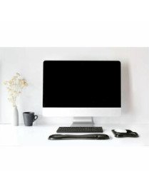 Kensington Duo Gel Wave Keyboard Wrist Rest - 3.69" (93.60 mm) x 1.92" (48.80 mm) x 1.04" (26.50 mm) Dimension - Black - Gel, Po