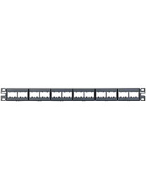 Panduit Mini-Com 24 Port Modular Patch Panel - 24 x RJ-45 - 24 Port(s) - 24 x RJ-45 - 24 x RJ-11 - 19" Wide - Rack-mountable