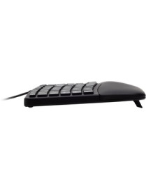 Kensington Pro Fit Ergo Wired Keyboard - Cable Connectivity - USB Type A Interface - Windows, ChromeOS, Mac OS - Black