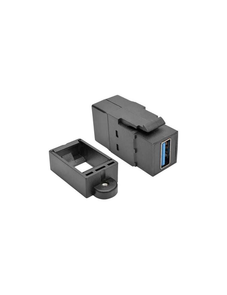 Tripp Lite by Eaton USB 3.0 All-in-One Keystone/Panel Mount Coupler (F/F), Black - 1 x Type A USB 3.0 USB Female - 1 x Type A US