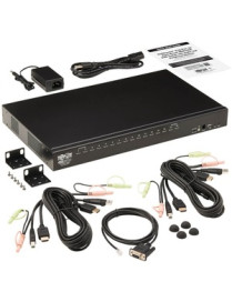 Tripp Lite by Eaton B024-HU16 16-Port HDMI/USB KVM Switch, 1U - 16 Computer(s) - 4 Local User(s) - 1920 x 1200 - 19 x USB - 17 x