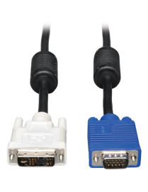 Tripp Lite 6ft DVI to VGA Monitor Cable Shielded with RGB High Resolution DVI-A to HD15 M/M 6' - DVI-A Male - HD-15 Male - 1.83m