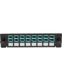 Tripp Lite by Eaton High-Density Fiber Adapter Panel (MMF/SMF), 8 LC Duplex Connectors, Black - 8 Port(s) - 8 x Duplex - Black -