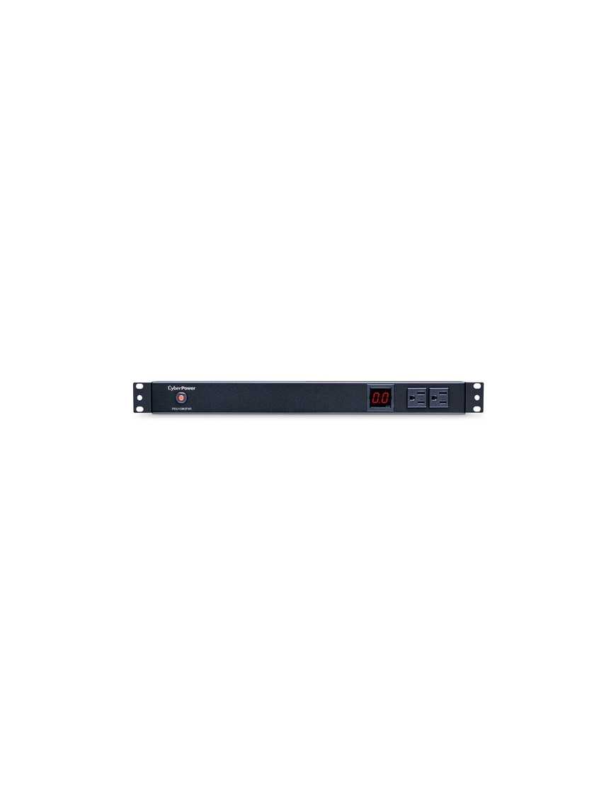 Cyber Power CyberPower Metered PDU15M2F8R 10-Outlets PDU - Metered - NEMA 5-15P - 10 x NEMA 5-15R - 120 V AC - 1U - Vertical - R