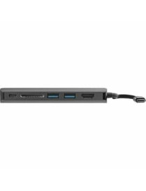 StarTech.com USB C Multiport Adapter - Portable USB Type-C Travel Dock - 4K HDMI, 2-pt USB Hub, SD, GbE, 60W PD Pass-Through - L