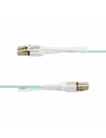 StarTech.com 4m (13ft) LC to LC (UPC) OM4 Multimode Fiber Optic Cable, Push Pull Tabs, 50/125µm, 100G Networks, Bend Insensitive