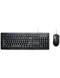 Kensington Keyboard for Life Desktop Set - USB Cable Keyboard - 104 Key - Black - USB Cable Mouse - Optical - 3 Button - Scroll 