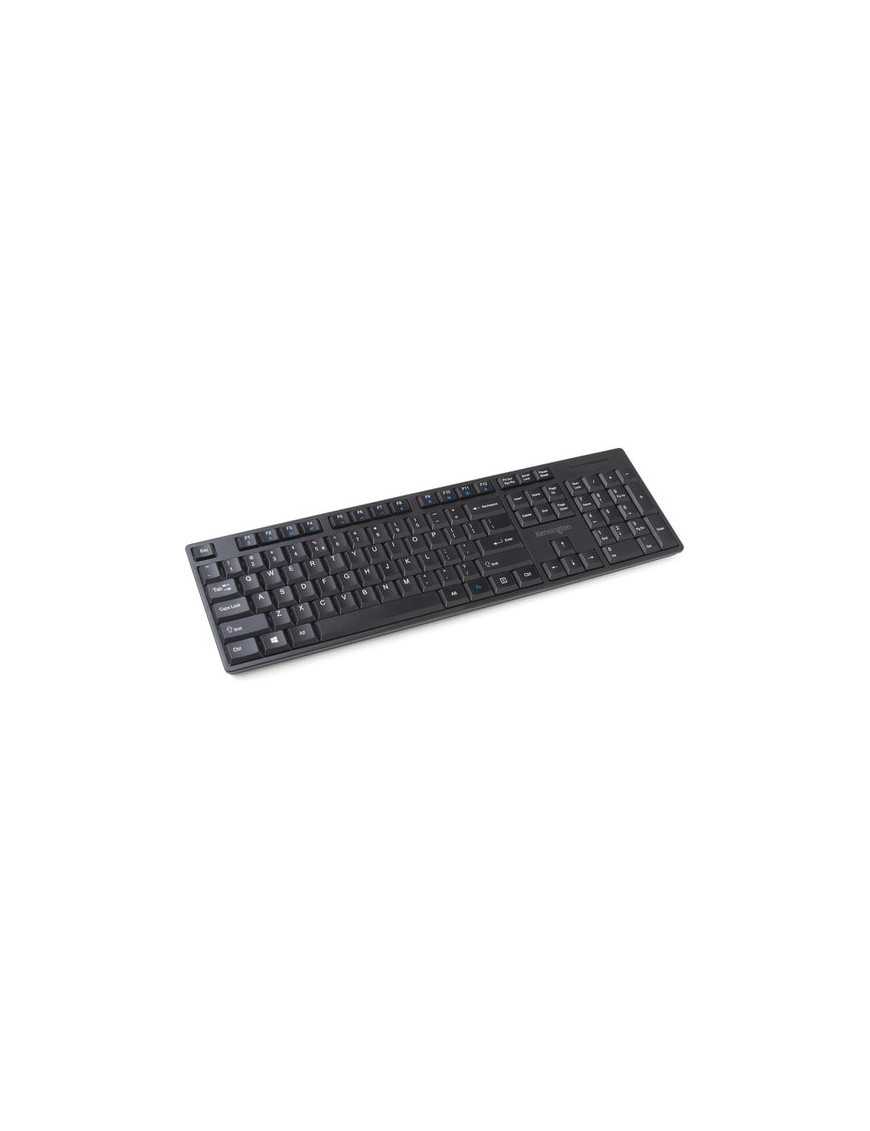 Kensington Pro Fit Low-Profile Wireless Keyboard - Wireless Connectivity - RF - USB Interface - QWERTY Layout - Computer - PC, W