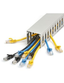 StarTech.com Cable Management Raceway with Cover 2"(50mm)W x 2"(50mm)H, 6.5ft(2m) length, 3/8"(8mm) Slots, Wall Wire Duct, UL Li