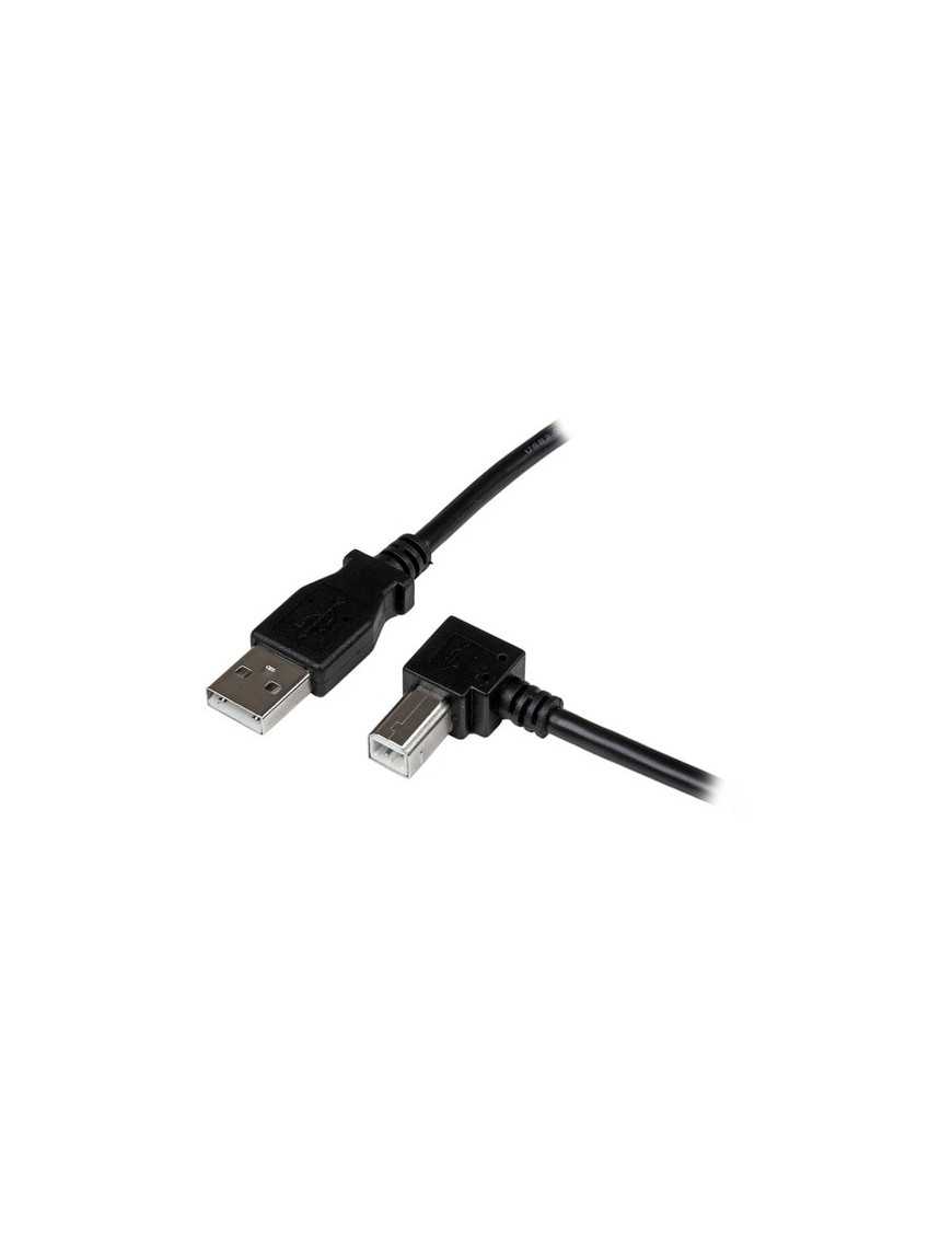 StarTech.com 2m USB 2.0 A to Right Angle B Cable - M/M - Connect hard-to-reach USB 2.0 peripherals, for installation in narrow s