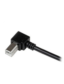 StarTech.com 2m USB 2.0 A to Right Angle B Cable - M/M - Connect hard-to-reach USB 2.0 peripherals, for installation in narrow s