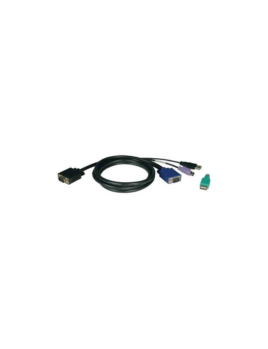 Tripp Lite P780-015 KVM Cable - HD-15 Male - HD-15 Male, mini-DIN (PS/2) Male, Type A Male USB - 4.57m