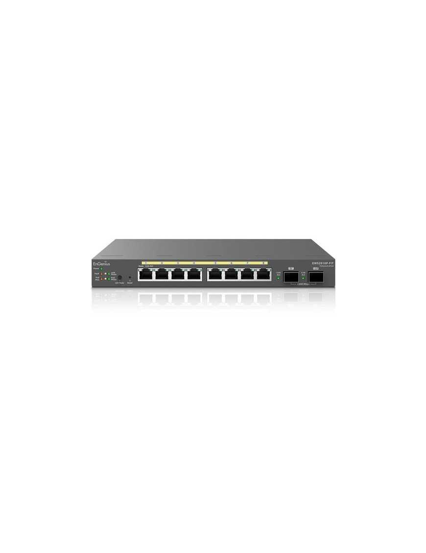 EnGenius EWS2910P-FIT Ethernet Switch - 8 Ports - Manageable - Gigabit Ethernet - 10/100/1000Base-T, 1000Base-X - 2 Layer Suppor