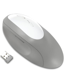 Kensington Pro Fit Ergo Wireless Mouse-Gray - Wireless - Bluetooth/Radio Frequency - 2.40 GHz - Gray - USB - 1600 dpi - 5 Button