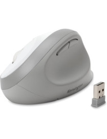 Kensington Pro Fit Ergo Wireless Mouse-Gray - Wireless - Bluetooth/Radio Frequency - 2.40 GHz - Gray - USB - 1600 dpi - 5 Button