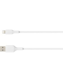 Belkin BoostCharge Lightning to USB-A Cable (3 meter / 9.9 foot, White) - 9.8 ft Lightning/USB Data Transfer Cable - First End: 