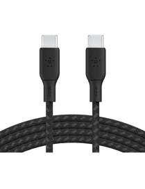 Belkin BoostCharge USB-C to USB-C Cable 100W - (2 meter / 6.6 foot, Black) - 6.6 ft USB-C Data Transfer Cable for MacBook, Chrom