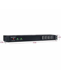 Cyber Power CyberPower Rackbar Surge Suppressor RM 1U RKBS15S4F8R 15A 12-Outlet - 12 x NEMA 5-15R - 3600 J - 120 V AC Input - 12