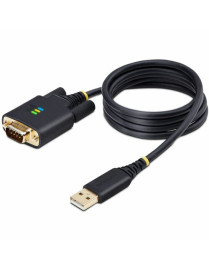 StarTech.com 3ft (1m) USB to Serial Adapter Cable, COM Retention, FTDI IC, DB9 RS232, Interchangeable DB9 Screws/Nuts, Windows/m