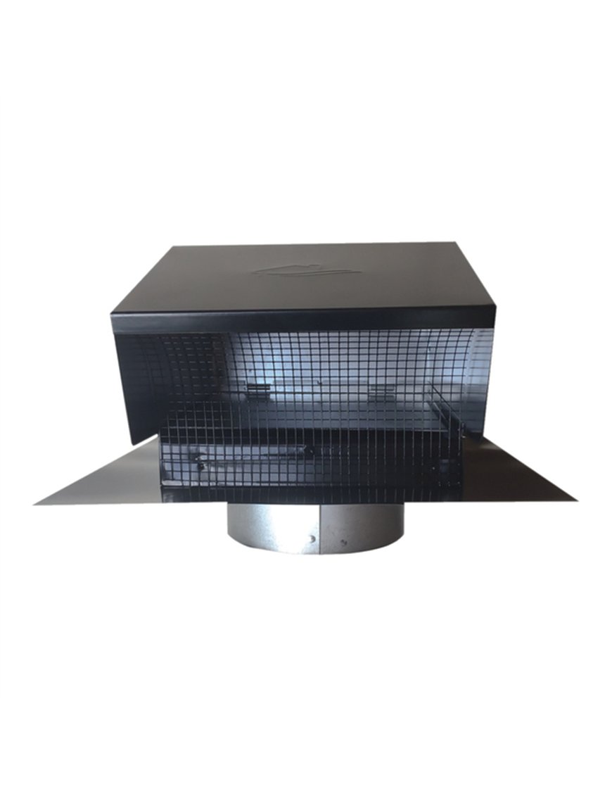 6IN ROOF CAP BLK COLLAR