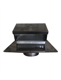 4IN ROOF CAP BLK COLLAR