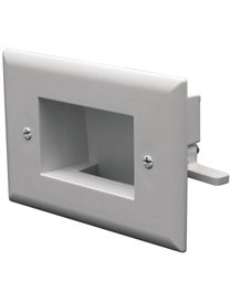 WHT RECESSED CBLE PLATE