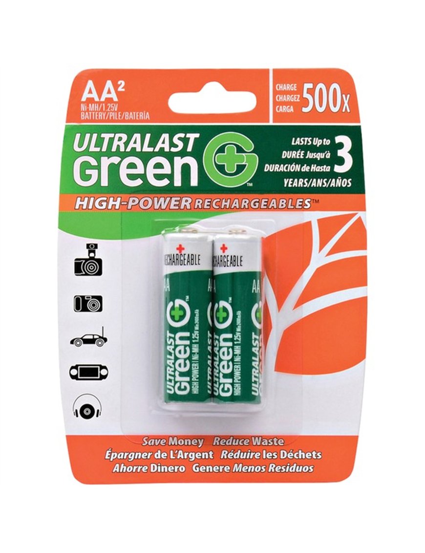 2PK NIMH CARDED AA BATT