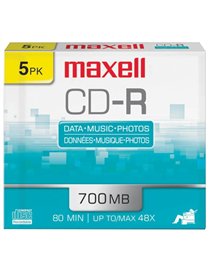 5 PK 700MB 80 MIN CD W CS