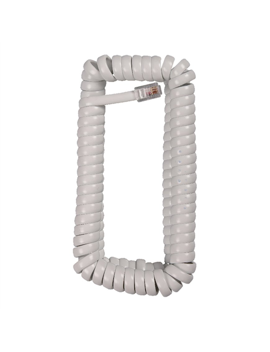 12FT PHONE COIL CORD WHT