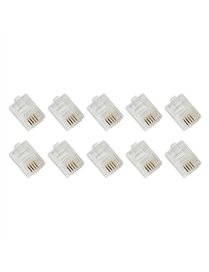 10PK MOD PHONE JACKS CLR