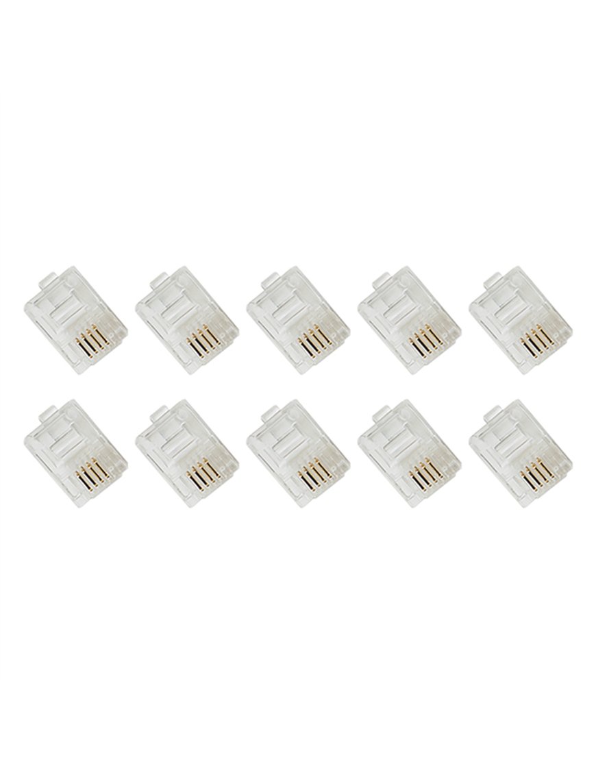 10PK MOD PHONE JACKS CLR