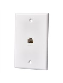 CAT5E/6 WALL PLATE SINGLE