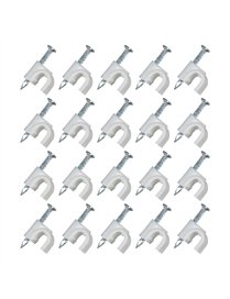 20PK COAX CABLE CLIPS WHT