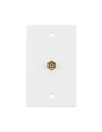 WALLPLATE COAX SNGL WHT