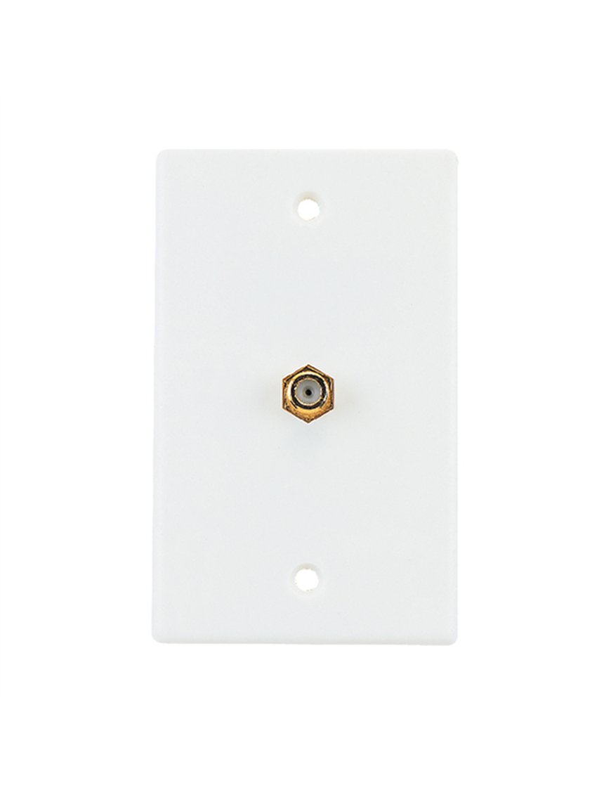 WALLPLATE COAX SNGL WHT