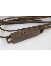8' 3 OUT EXT CORD WH BRN