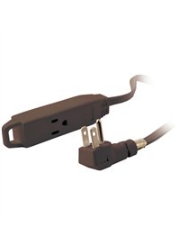 8' 3 OUT EXT CORD WH BRN
