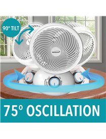 6IN 3SPD OSC DSK FAN WHT