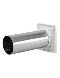 4IN LVR VNT W/TL PIPE WHT