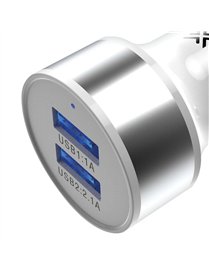 2.4AMP USB CR CHRGR WHT