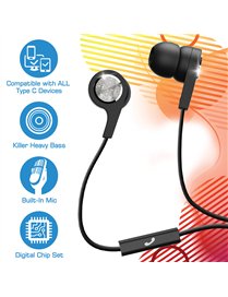USB-C WIRED EARBUD W/MIC