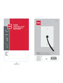WALLPLATE COAX SNGL WHT