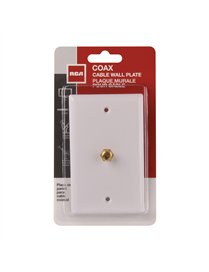 WALLPLATE COAX SNGL WHT