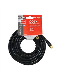 25FT RG6 COAX CBL BLK